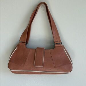 Vintage leather y2k peachy mauve Leather  bag